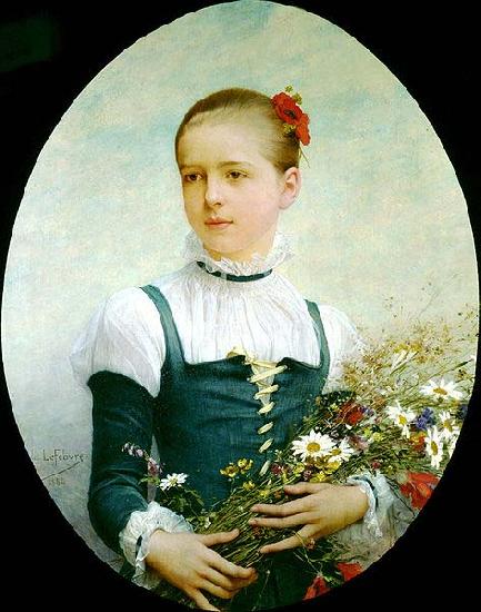 Lefebvre, Jules Joseph Portrait of Edna Barger of Connecticut Germany oil painting art